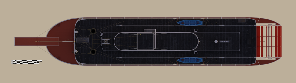 Green River Steamboat Chaperon: Orthographic top view - Rendering by Jens Mittelbach, CC BY 4.0