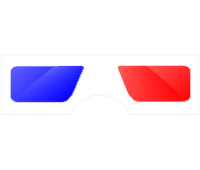 Anaglyph glasses icon