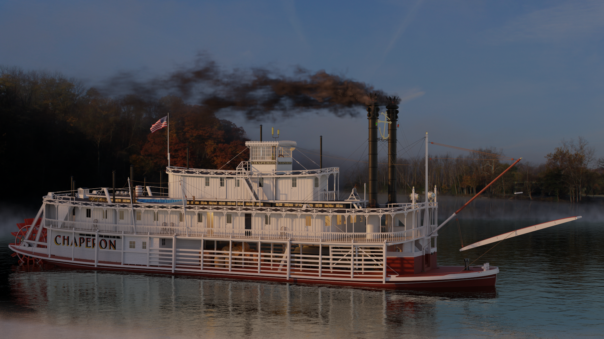 Green-River-Dampfschiff Chaperon - Rendering von Jens Mittelbach, CC BY 4.0